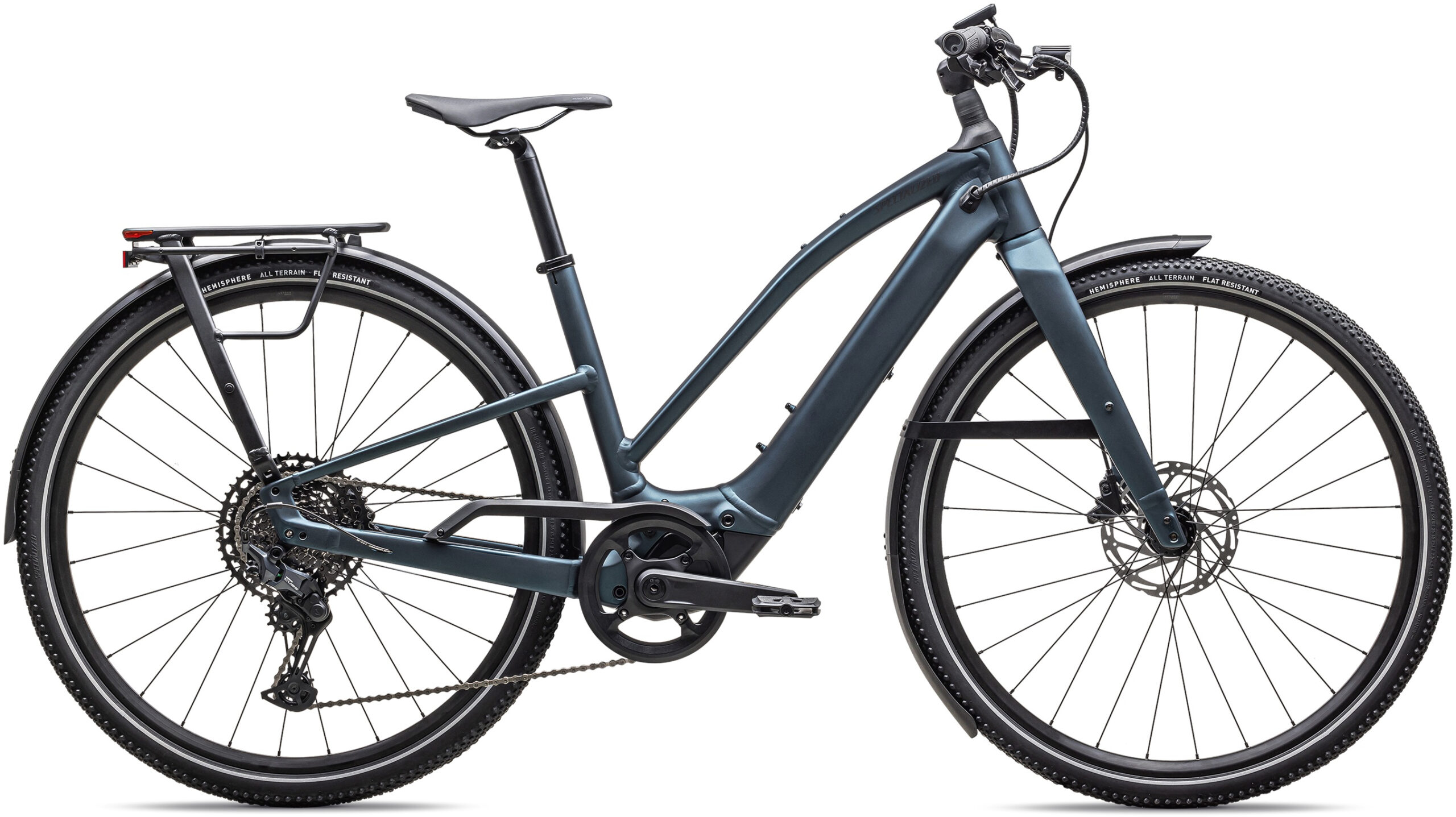 Specialized 2025 Turbo Vado SL 2 5.0 Step-Through Electric Hybrid Bike L Satin Deep Lake Metallic / Black Liquid Metal Frost