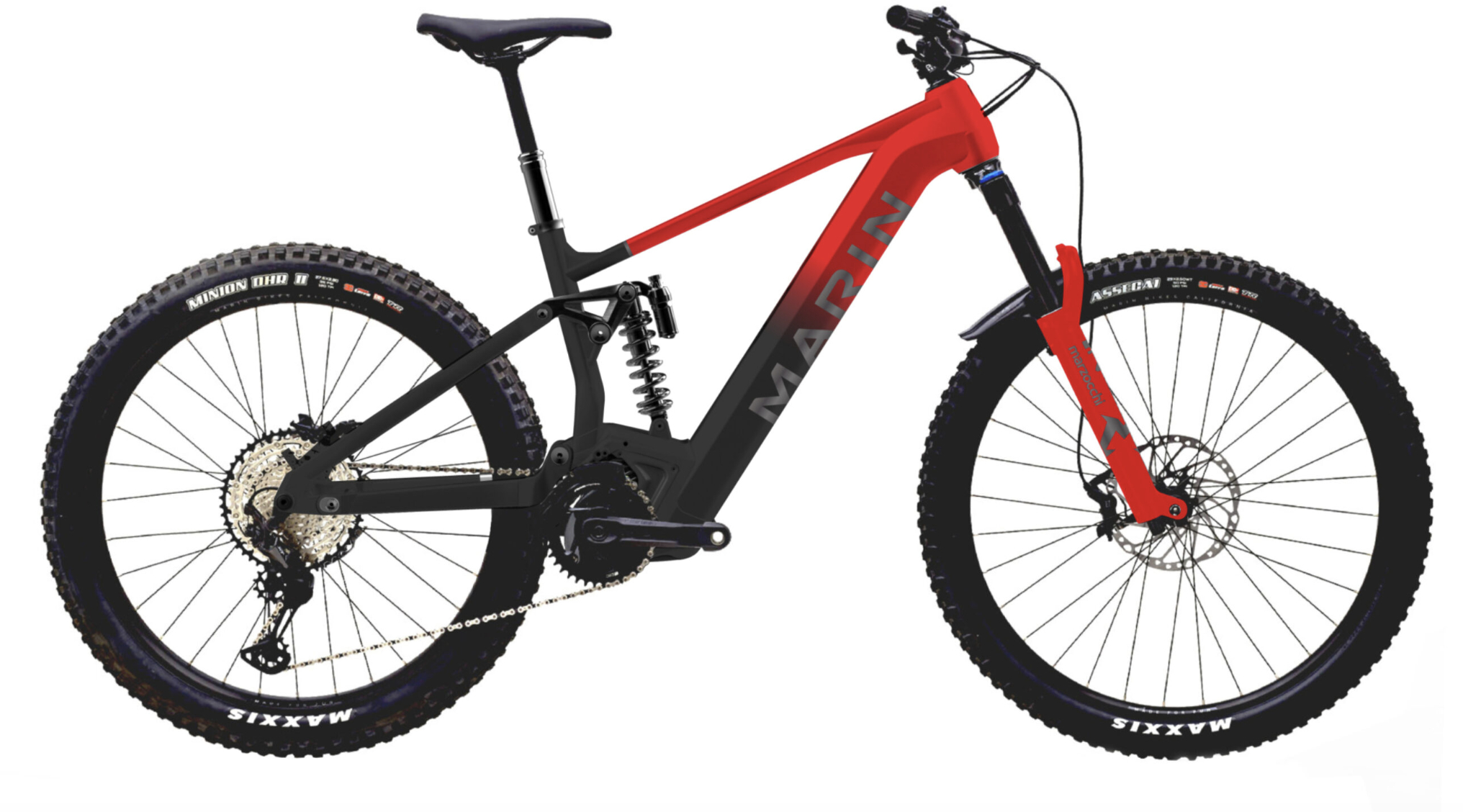 Marin 2025 Alpine Trail E1 Bosch Full Suspension Electric Mountain Bike XL RED
