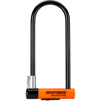 Kryptonite Evolution Long Shackle U-Lock with Flexframe Bracket Sold Secure Gold LONG SHACKLE Black / Orange