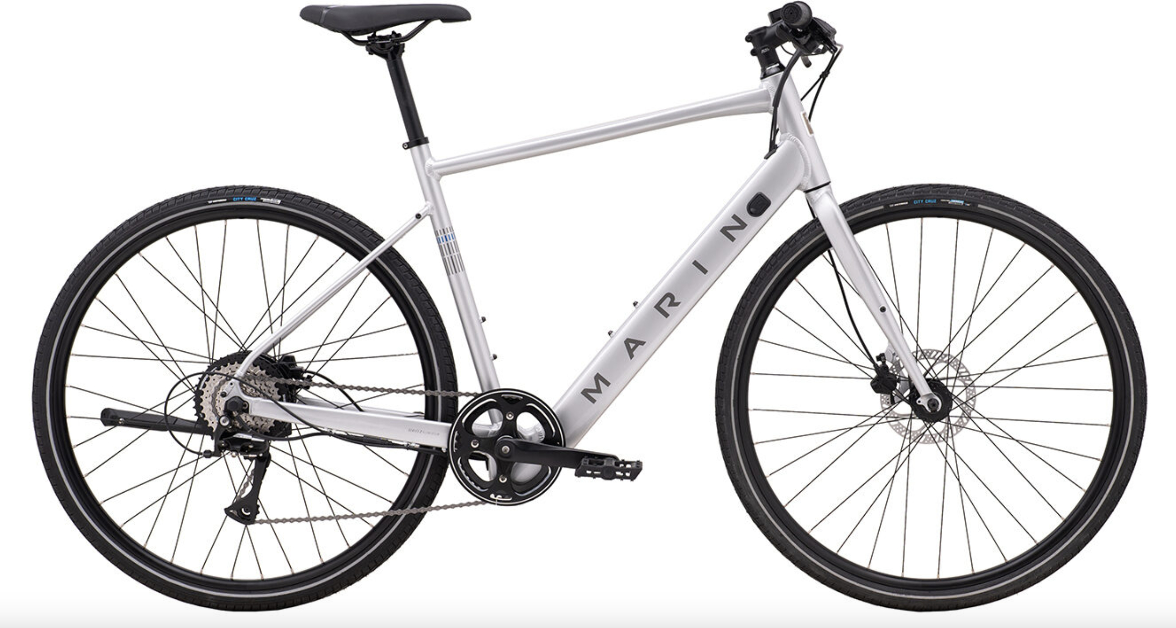 Marin 2025 Fairfax E Electric Hybrid Bike XL SILVER - Cycles UK